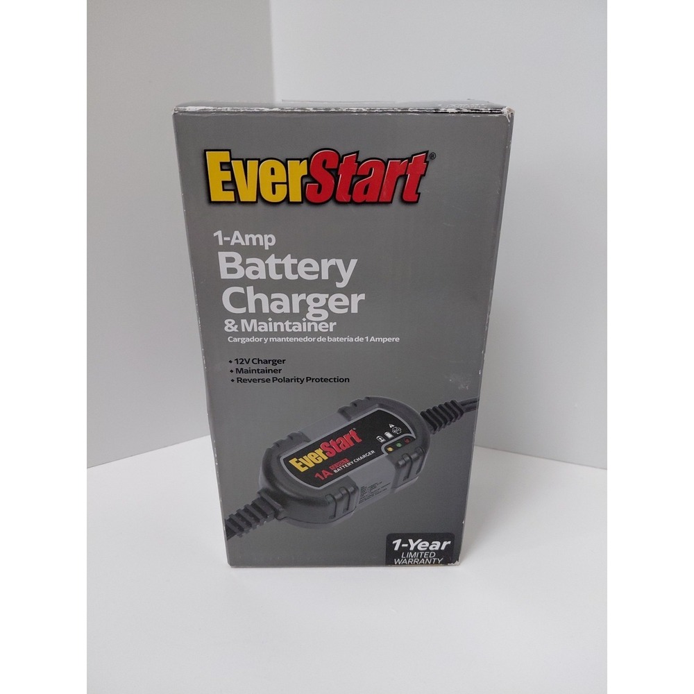 Everstart 1-Amp Battery Charger & Maintainer 12V 120v AC 60Hz Car Truck ATV GUC